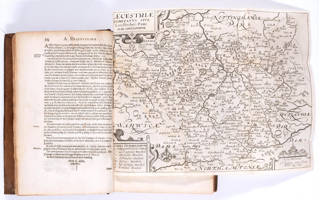 Leicestershire.- Burton (William) The Description of Leicester Shire, first edition, for John White,: Leicestershire.- Burton (William) The Description of Leicester Shire, first edition, engrave