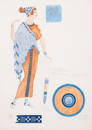 Theatre.- Dulac (Edmund) Four original theatrical costume designs for the operetta 'Phi-Phi',