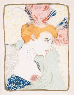 Henri de Toulouse-Lautrec (1864-1901) Mademoiselle Maecel Lender En Buste (Wittrock 99 iv): Henri de Toulouse-Lautrec (1864-1901) Mademoiselle Maecel Lender En Buste (Wittrock 99 iv) Lithograph printed in colours, 1895, the fourth state with the text in the lower left margin, the edition was