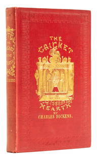 Dickens (Charles) The Cricket on the Hearth. A Fairy Tale of Home, first edition, Bradbury and: Dickens (Charles) The Cricket on the Hearth. A Fairy Tale of Home, first edition, second state with three-line italic heading for advertisement f. at rear, engrav