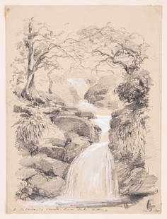 Ireland.- Roget (John Lewis) Collection of 52 landscape studies from a Tour of Ireland, 1850: Ireland.- Roget (John Lewis, 1828-1908) Collection of 52 landscape studies from a Tour of Ireland, black chalk, pencil, the majority heightened w