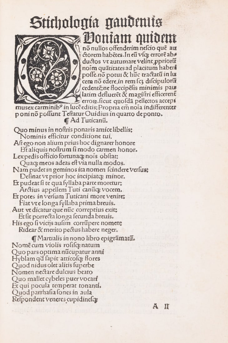 Classical Literature.- Magdalius von Gouda (Jacobus) Stichologia Gaudensis..., Cologne, Heinrich