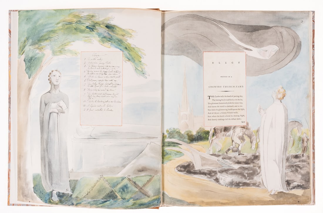 Trianon Press.- Blake (William) William Blake's Water-Colour Designs for the Poems of Thomas Gray, 3: Trianon Press.- Blake (William) William Blake's Water-Colour Designs for the Poems of Thomas Gray, 3 vol., Introduction by Geoffrey Keynes, one o