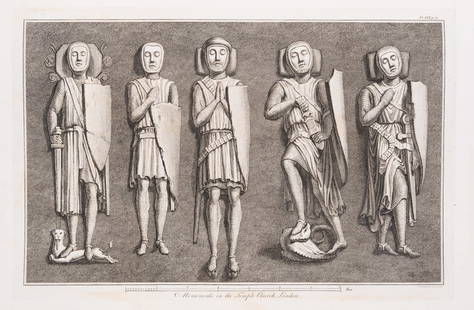 Gough (Richard) Sepulchral Monuments in Great Britain, 2 vol. in 5, J. Nichols, 1786-96.: [Gough (Richard)] Sepulchral Monuments in Great Britain Applied to Illustrate the History of Families, Manners, Habits, and Arts, 2 vol. in 5, 269 engrav