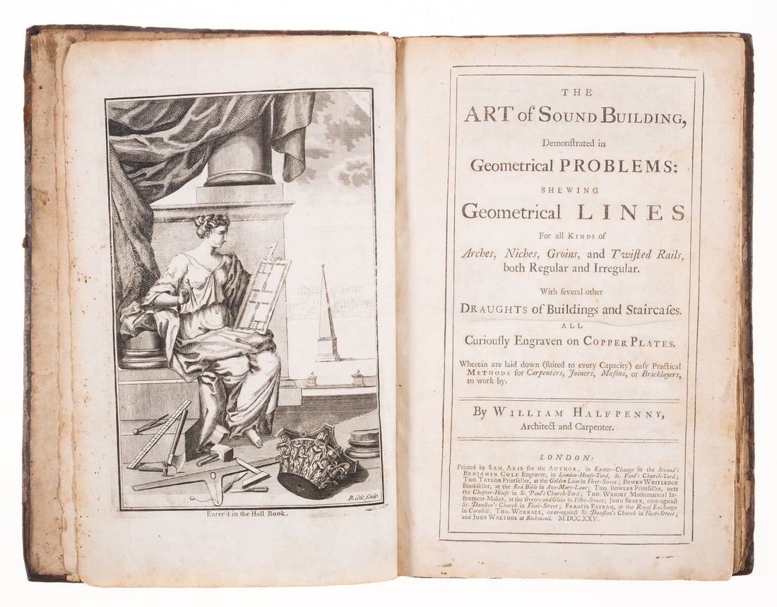 Architecture.- Halfpenny (William) The Art of Sound Building..., first edition, first issue, by Sam. (1 of 1)