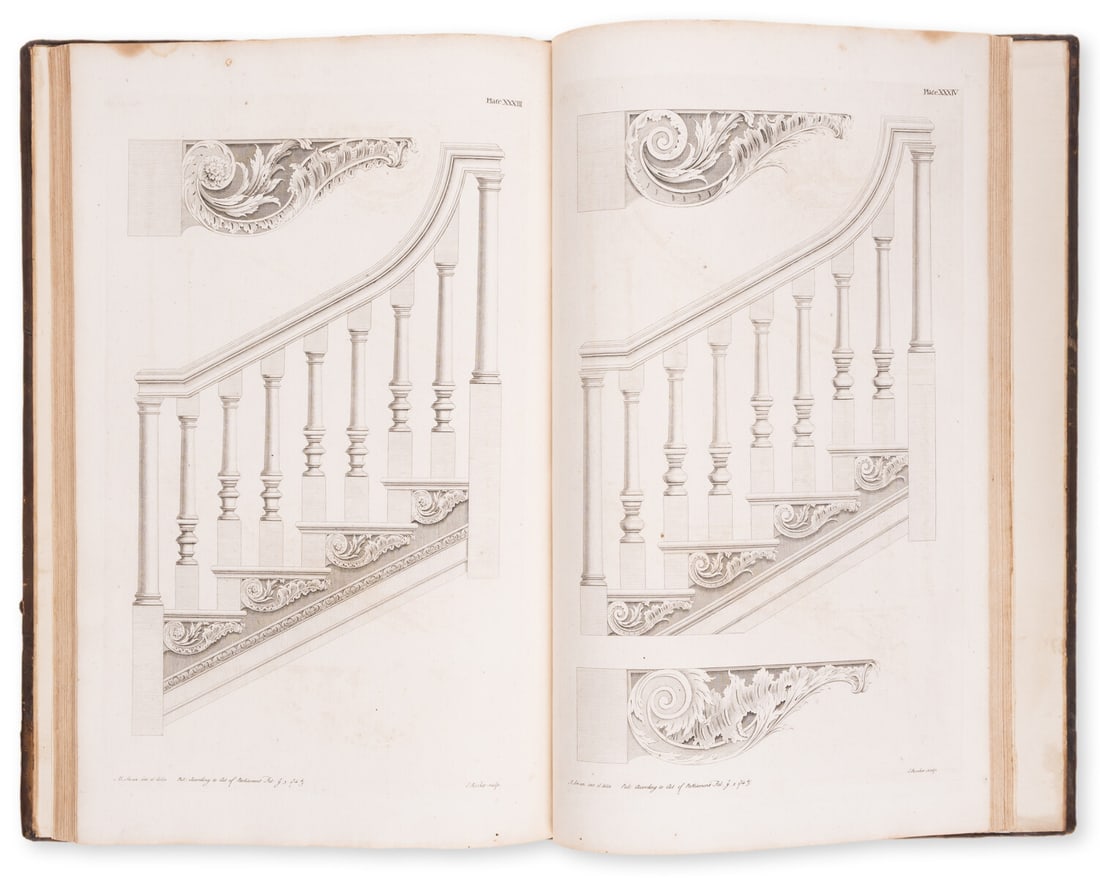 Architecture.- Swan (Abraham) The British Architect: or, The Builder's Treasury of Stair-Cases, (1 of 1)