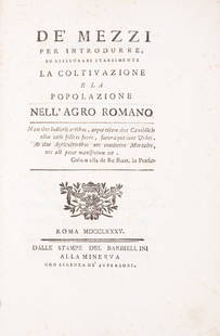 Agriculture.- Cacherano di Bricherasio (Giovanni Francesco ) De' Mezzi per introdurre, ed assicurare: Agriculture.- Cacherano di Bricherasio (Giovanni Francesco ) De' Mezzi per introdurre, ed assicurare stabilmente la Coltivazione e la Popolazione nell'Agro