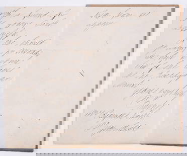 Barnes (William) Autograph Letter signed to "Mrs Smith", [? 1864]; and an unidentified poem in: Barnes (William,&nbsp;poet and philologist, Rector of Winterborne Came, Dorset, 1801-86)