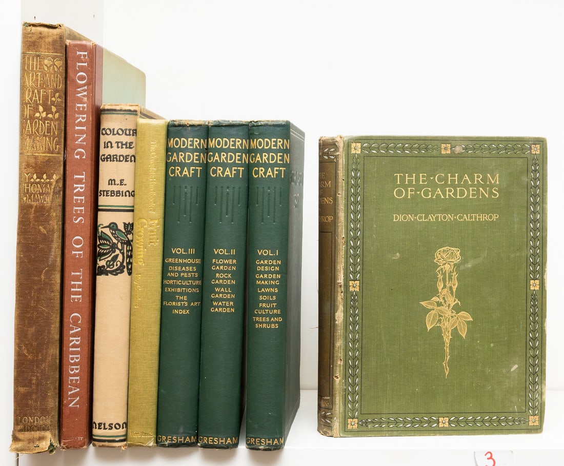 Gardening.- Cobb (Arthur J.) Modern Garden Craft, 3 vol., 1936; and 5 others on gardens (8) (1 of 1)