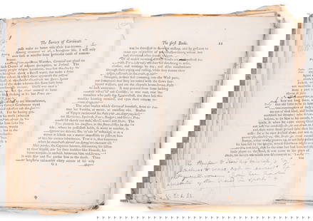 Cornwall.- Carew (Richard) The Survey of Cornwall, new edition, extensive manuscript corrections,: Cornwall.- Carew (Richard) The Survey of Cornwall, new edition, half-title present but lacking title and preliminaries, lacking leaves numbered 5