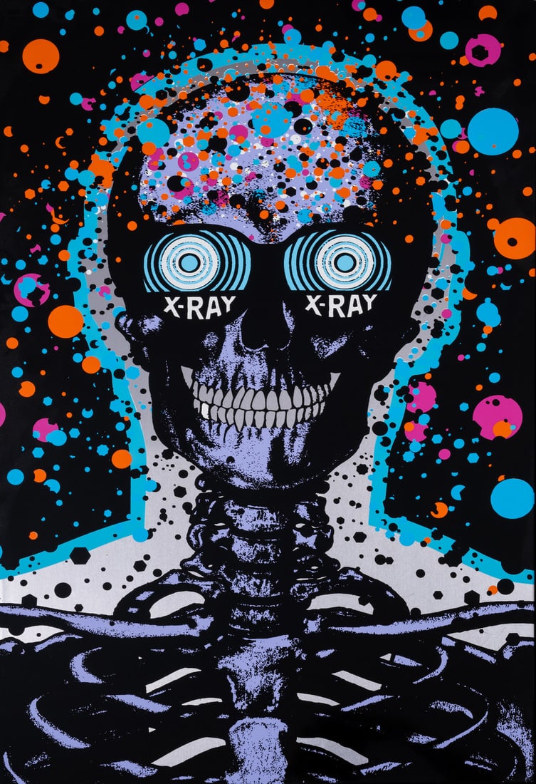 Paul Insect (b.1971) X-Ray Spex Blue (Aluminium): Paul Insect (b.1971)X-Ray Spex Blue (Aluminium)Screenprint in colours with enamel and gloss finish, 2008, signed and dated in pink marker pen verso, numbered from the edition of 10, published by Steve
