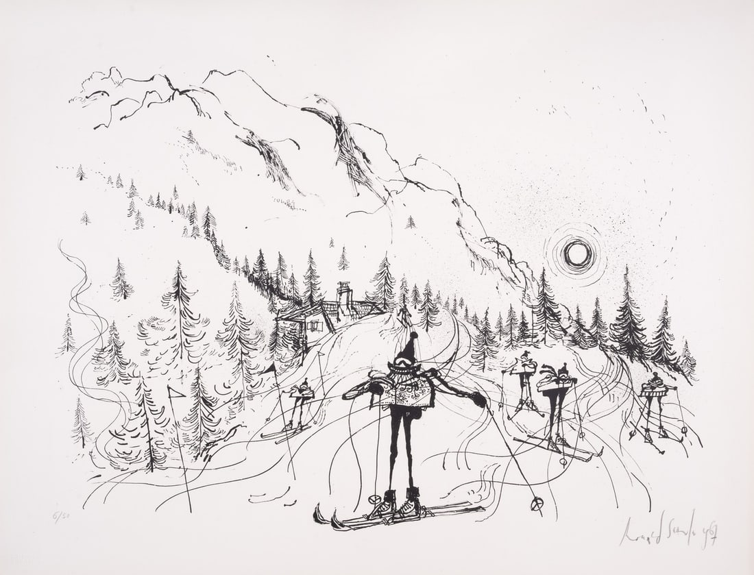 Ronald Searle (1920-2011) Avoriaz: Le Ski (1 of 12)