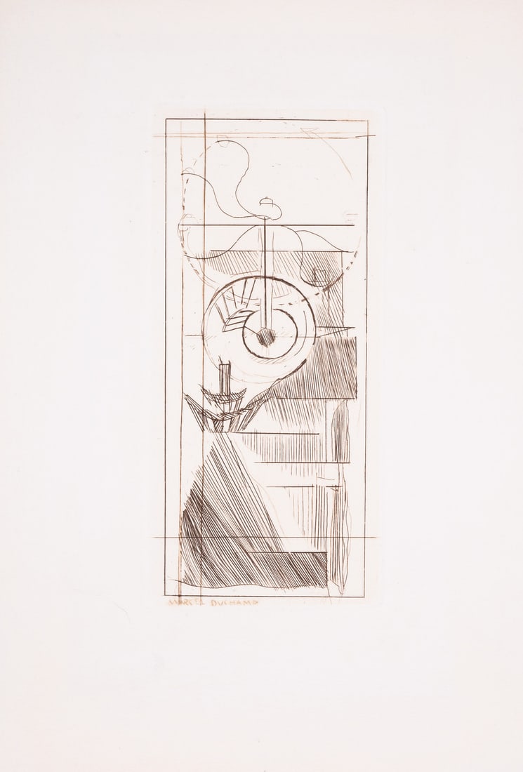 Marcel Duchamp (1887-1968) Coffee Mill: Marcel Duchamp (1887-1968) Coffee Mill Etching, 1947, from the cancelled plate, aside from the edition of 200 published by Compagnie Française des Arts Graphiques as part of the 'Du Cubisme' bo