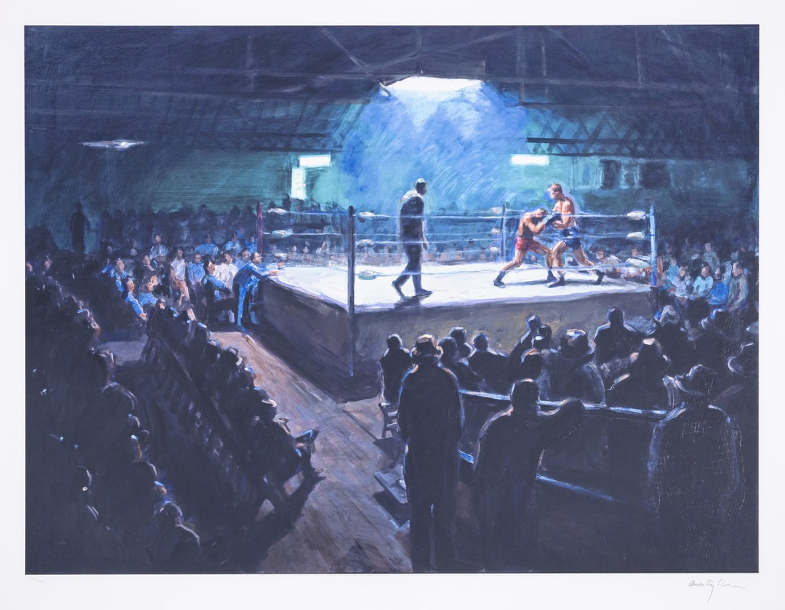 Bob Dylan (b.1941) Prize Fight, from Deep Focus (2023): Bob Dylan (b.1941)Prize Fight, from Deep Focus (2023)Archival pigment print in colours, 2023, signed in pencil, numbered from the edition of 295, printed by Artvue Ltd., Weston-Super-Mare, co-publishe