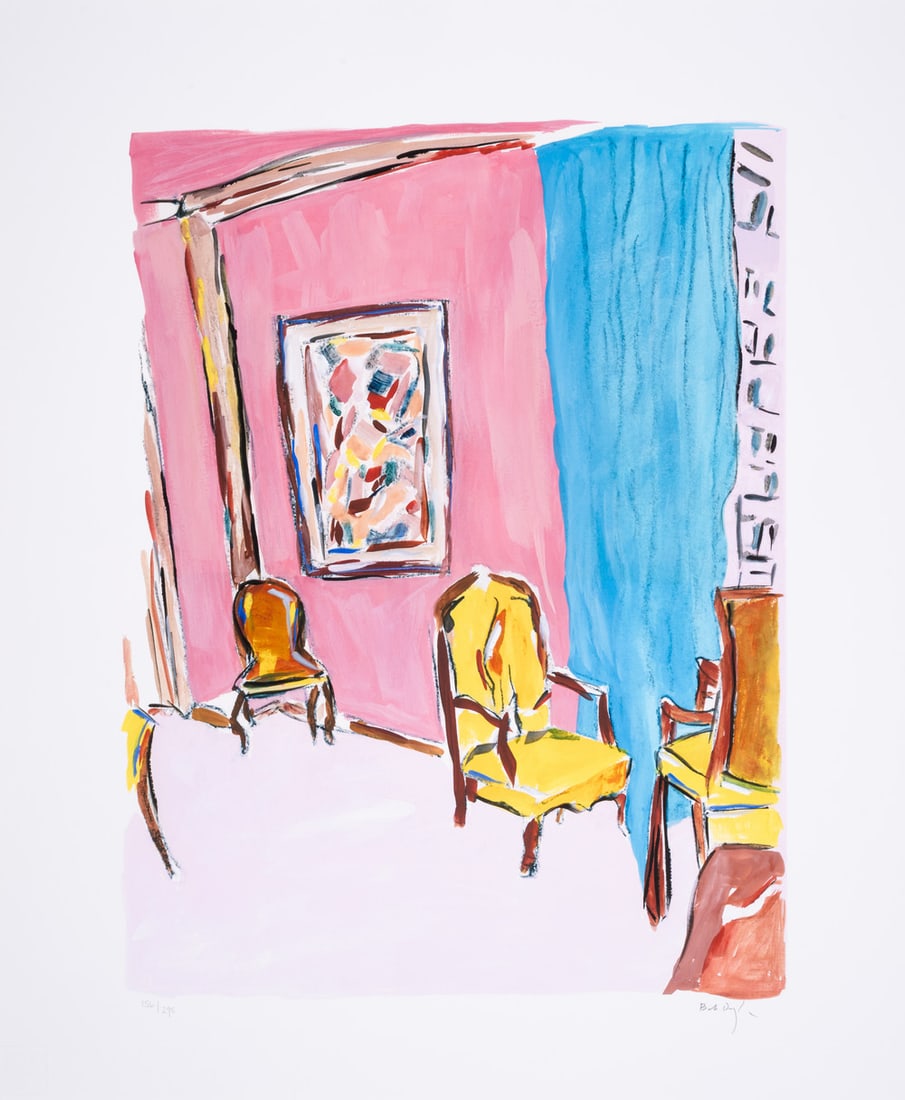 Bob Dylan (b.1941) Three Chairs, from The Drawn Blank Series (2011): Bob Dylan (b.1941) Three Chairs, from The Drawn Blank Series (2011) Digital pigment print in colours, 2011, signed in pencil, numbered from the edition of 295, printed by GTZ Fine Art Editions,