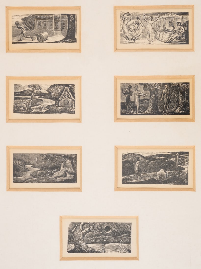 Blake (William), After. Eleven plates from 'Illustrations to Robert John Thornton, 'The Pastorals of: Blake (William), After. Eleven plates from 'Illustrations to Robert John Thornton, 'The Pastorals of Virgil'', wood-engravings, on cream wove paper, each image ap