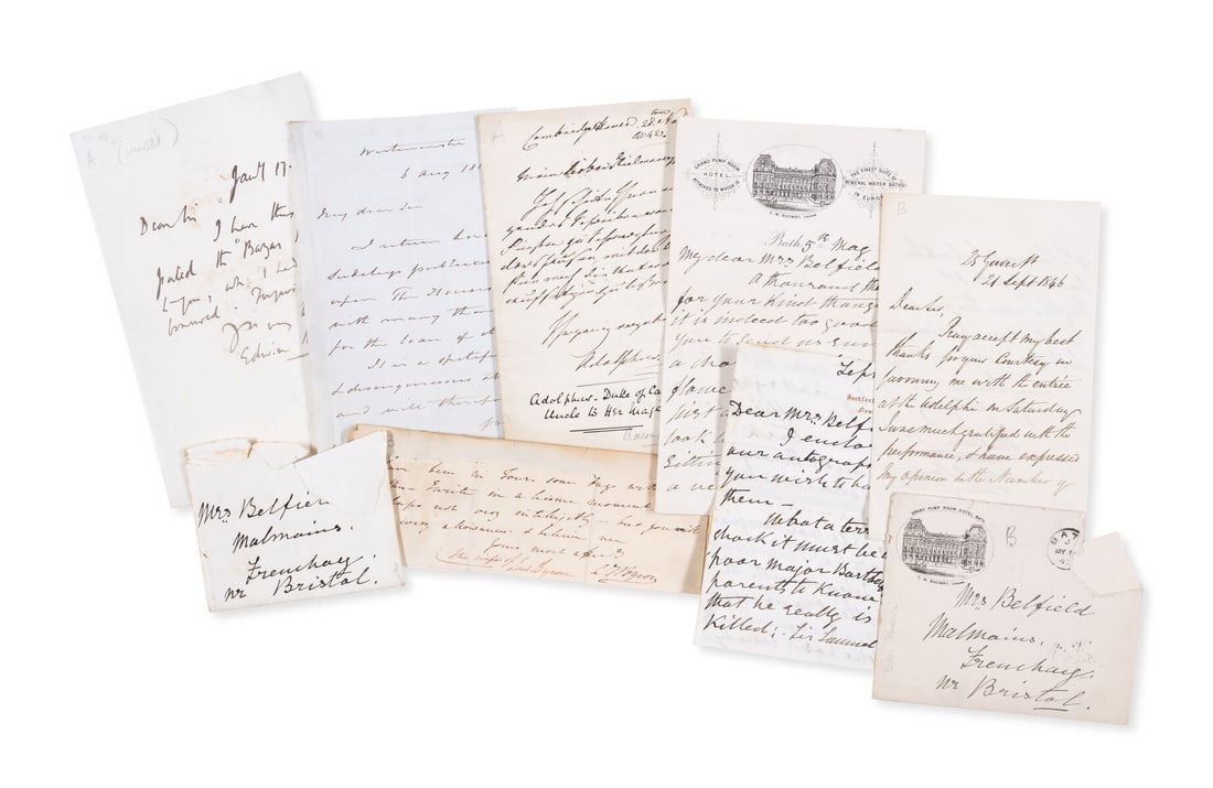 Miscellany.- Collection of letters, including: Anna Swanwick, Walter Besant, Harrison Ainsworth: Miscellany.- Collection of letters, including: Robert Smith (secretary of the Ant-Slavery League); Anna Swanwick (social reformer); Francis Knollys, first Viscount Knollys (courtier);