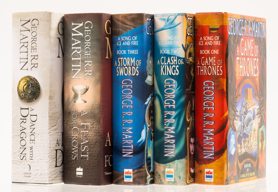 Martin (George R. R.) [A Song of Ice and Fire], 5 vol., first editions, one book signed by author,: Martin (George R. R.) [A Song of Ice and Fire], 5 vol., first editions, comprising A Game of Thrones, very