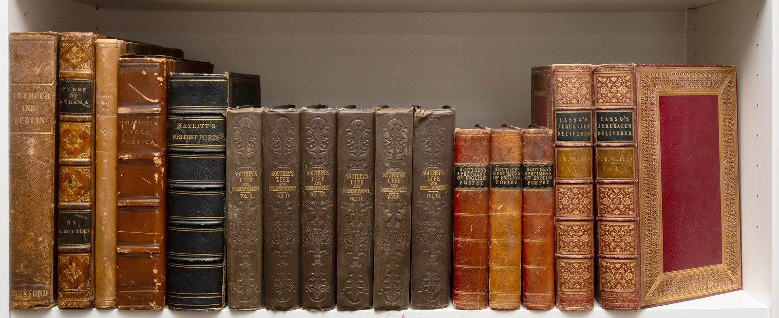 Southey (Robert) The Curse of Kehama, first edition, 1810; and others, poetry or poetry related (16): Southey (Robert) The Curse of Kehama, half-title with very shallow chip to lower blank corner, title with book-label of Maria Woodrouffe Smith to upper-margin, so