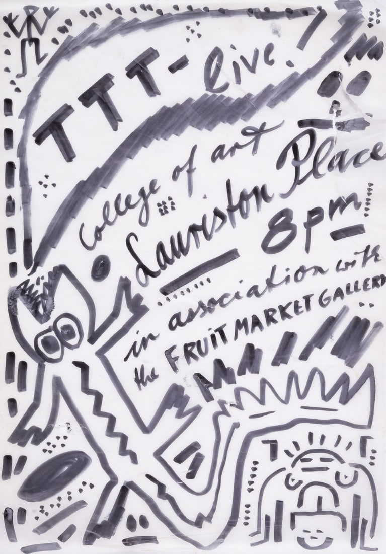 A.R. Penck (1939-2017) Untitled (Design for Poster): A.R. Penck (1939-2017) Untitled (Design for Poster) Black marker on tracing paper, circa 1980s, sheet 420 x 296mm (16 1/2 x 11 5/8in) (unframed) Provenance: Gift from the artist to private coll