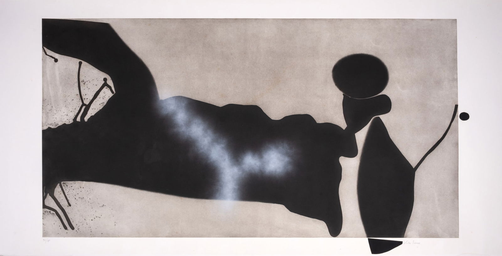 Victor Pasmore (1908-1988) Il Mostro (Lynton G58): Victor Pasmore (1908-1988) Il Mostro (Lynton G58) Etching with aquatint, 1976, signed and dated in pencil, numbered from the edition of 40, published by 2RC, Rome, with their blindstamp, on Fabriano R