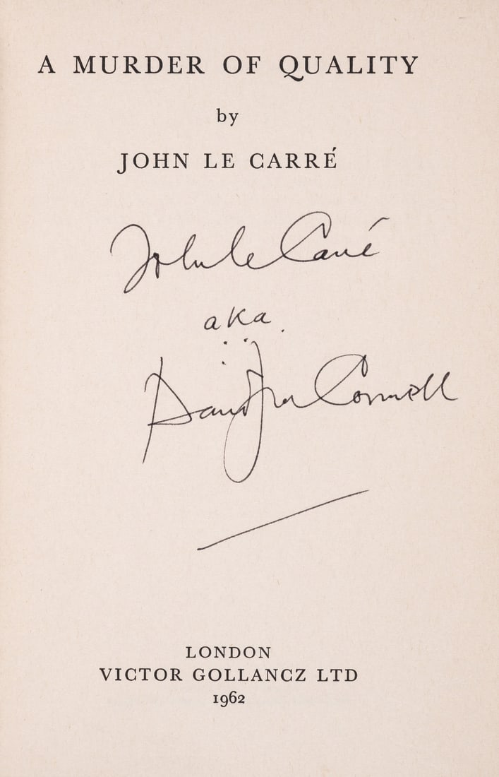 le Carré (John) A Murder of Quality, first edition, double-signed by the author, 1962 (1 of 2)