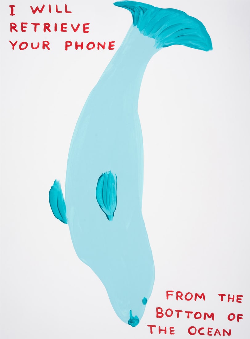 David Shrigley (b.1968) I Will Retrieve Your Phone: David Shrigley (b.1968) I Will Retrieve Your Phone Screenprint in colours, 2021, initialed and dated in pencil verso, numbered from the edition of 125 verso, on wove paper, published by Shrig Shop, Co