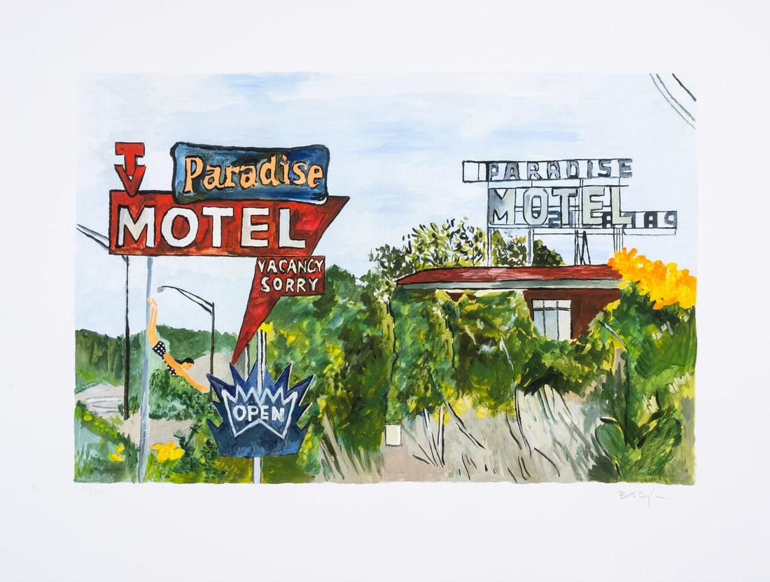 Bob Dylan (b.1941) Florida County, from The Beaten Path (2016): Bob Dylan (b.1941)Florida County, from The Beaten Path (2016) Digital pigment print in colours, 2016, signed in pencil, numbered from the edition of 295, printed by GTZ Fine Art Editions, New York, pu