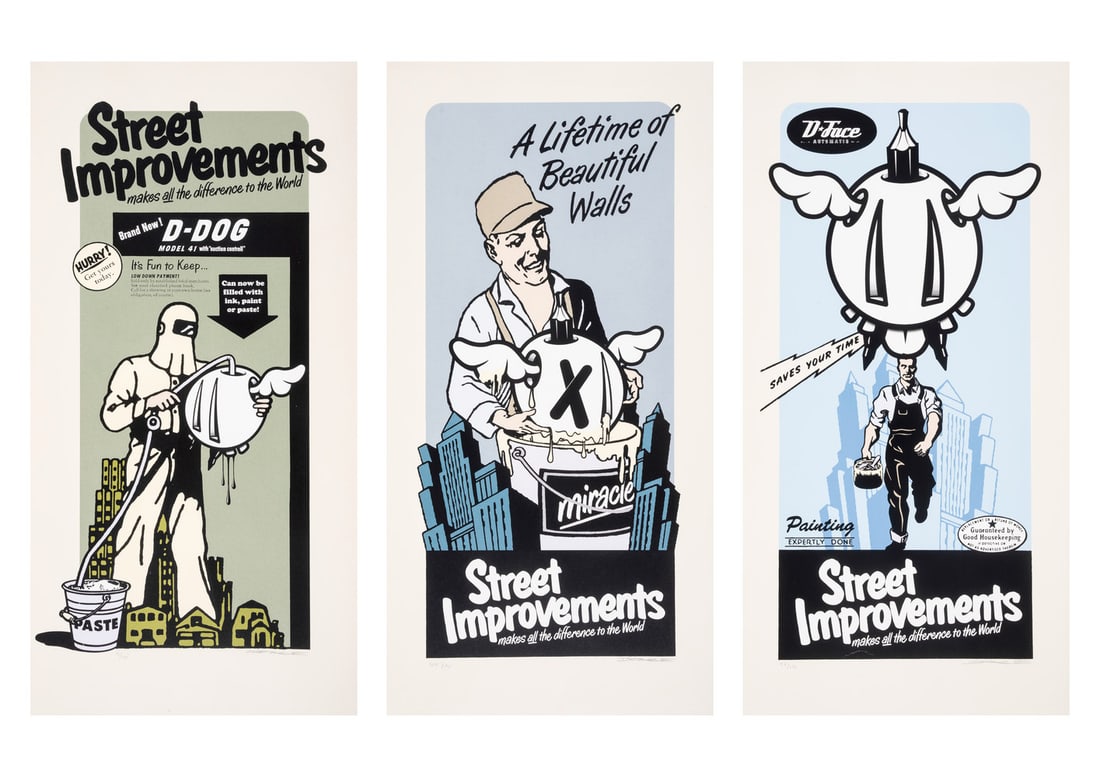 D*Face (b.1978) Street Improvements I, II & III (1 of 4)