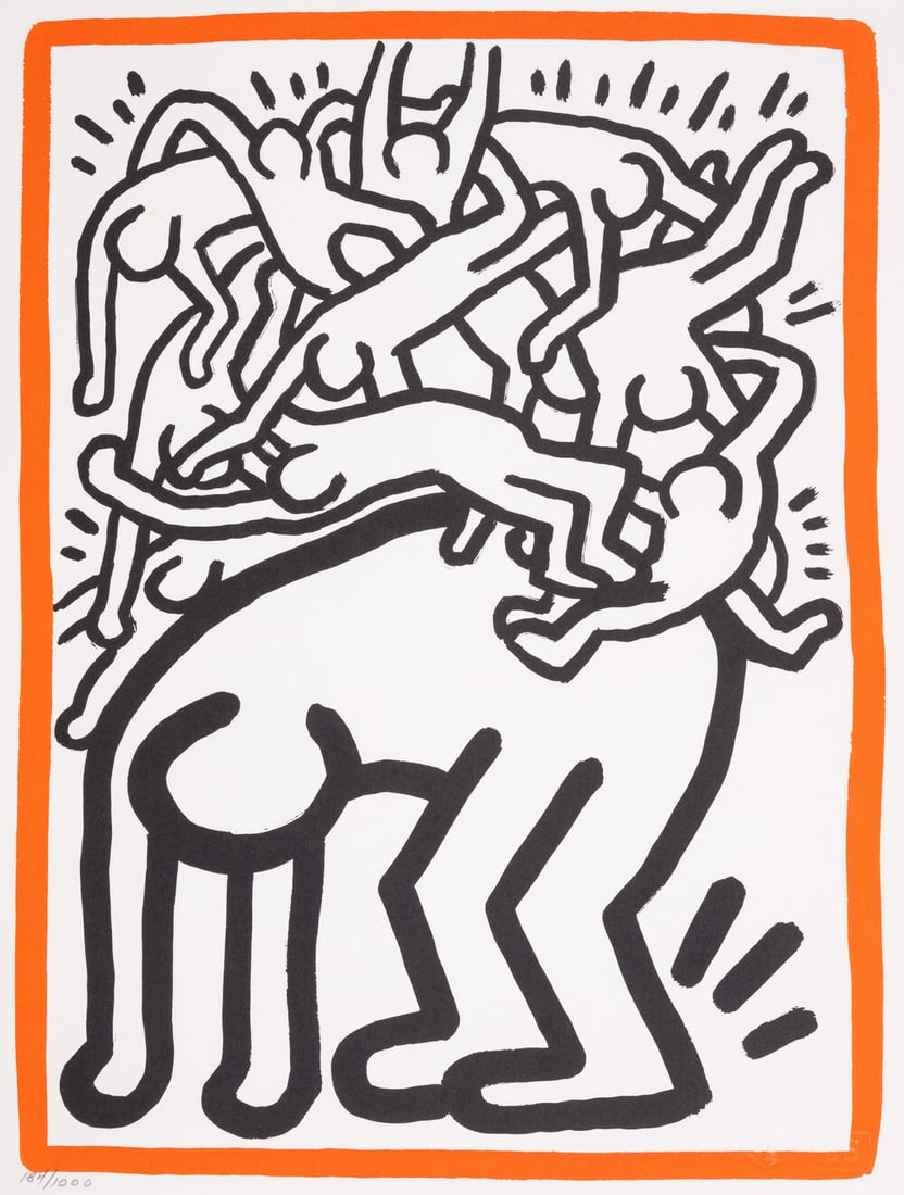 Keith Haring (1958-1990) Fight AIDS Worldwide (Litttmann p.168): Keith Haring (1958-1990) Fight AIDS Worldwide (Litttmann p.168) 