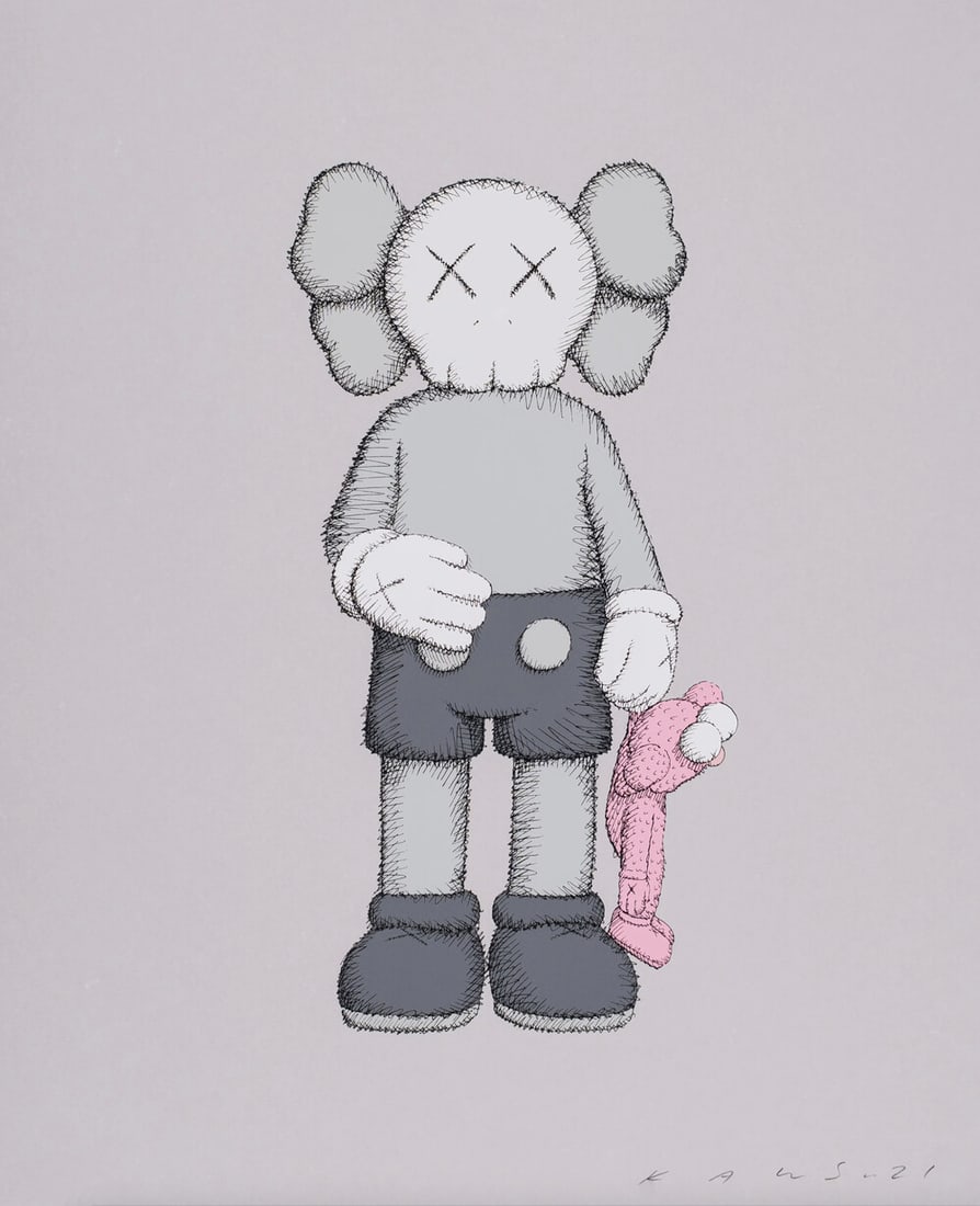 KAWS (b.1974) Share: KAWS (b.1974) Share Screenprint in colours, 2021, signed and dated in pencil, numbered from the edition of 500, on Stoneh
