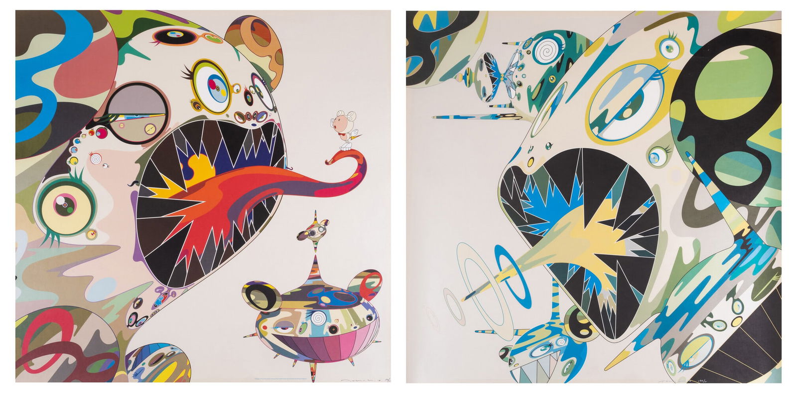 Takashi Murakami (b.1962) Homage to Francis Bacon (Study of George Dyer and Study of Isabella (1 of 2)