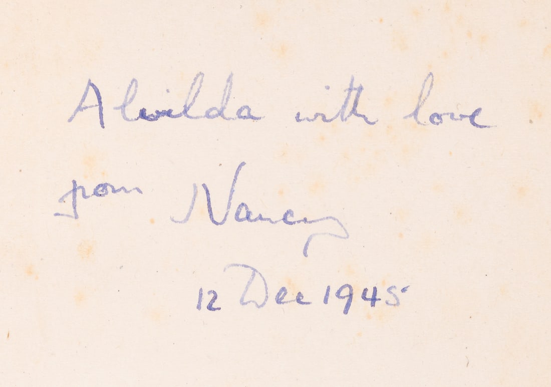 Mitford (Nancy) The Pursuit of Love, first edition, signed presentation inscription from the author
