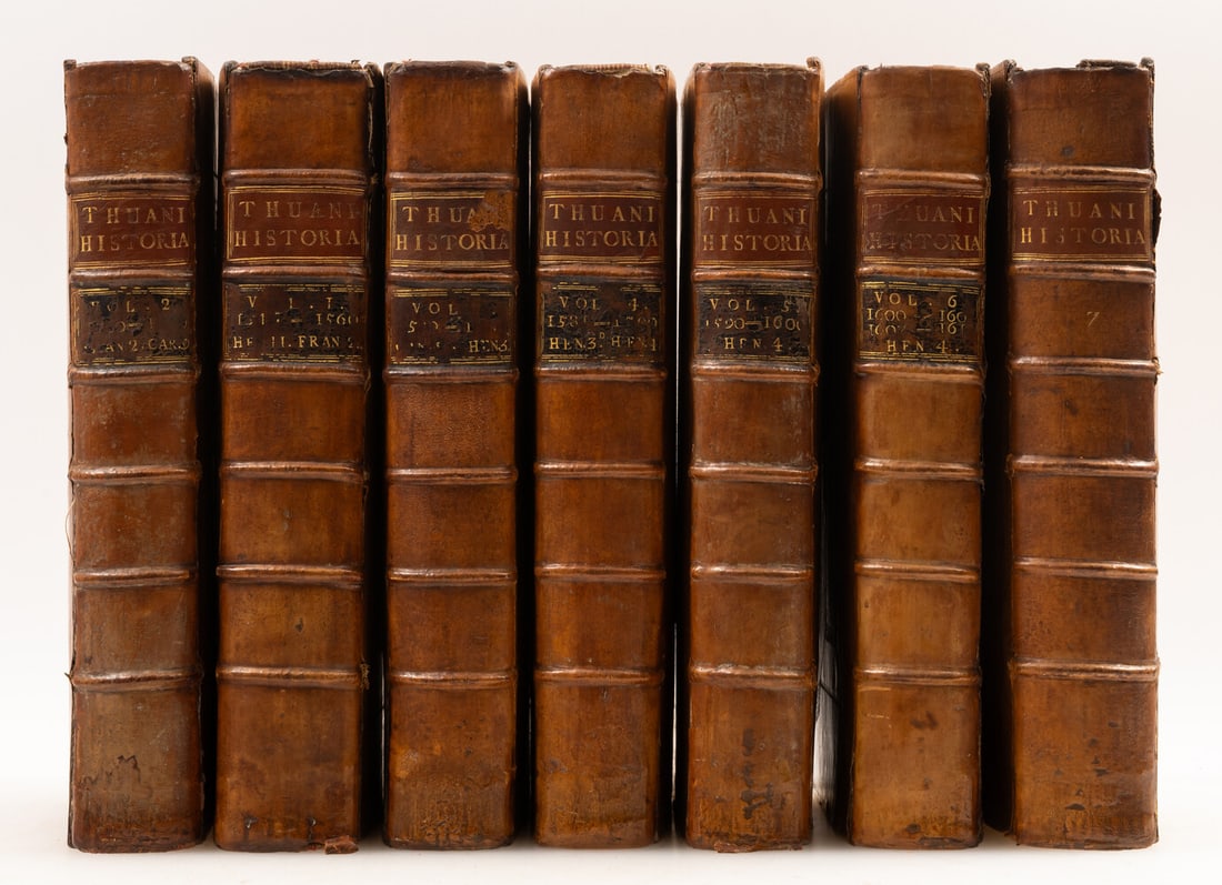 Thou (Jacques-Auguste de) Historiarum sui Temporis, 7 vol., Samuel Buckley, 1733 (1 of 1)