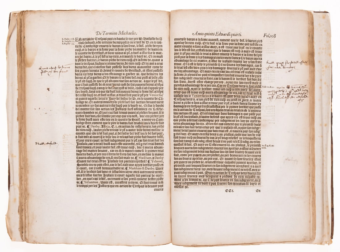 Law.- Meriton (George) [En cest volume est conteinus le longe report de anno quinto Edwardi quarti], (1 of 1)