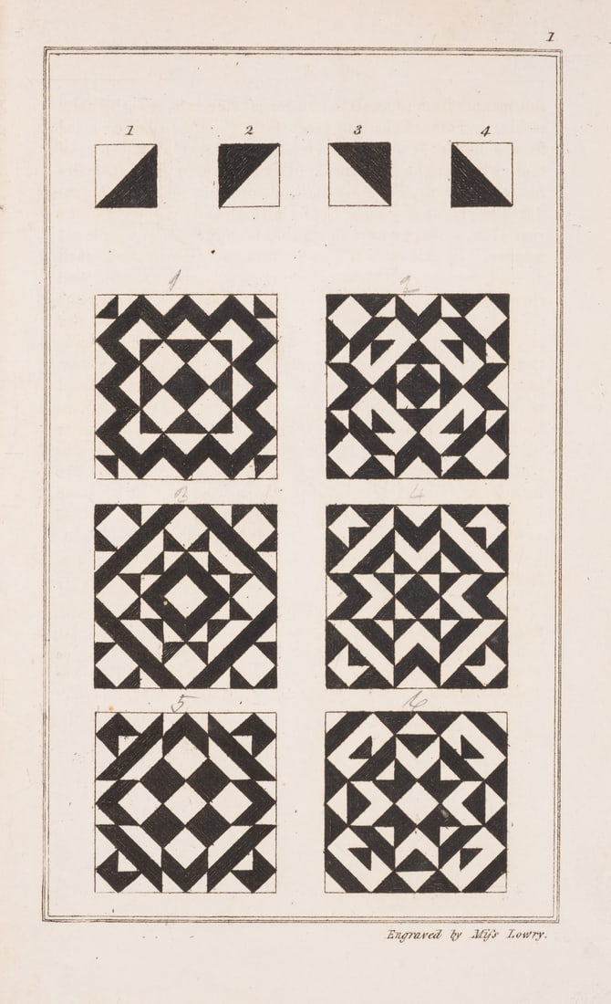 Mosaic Amusement, or Jeu de Parquet, first edition, 12 engraved plates, E.Hodson, 1817 (1 of 1)