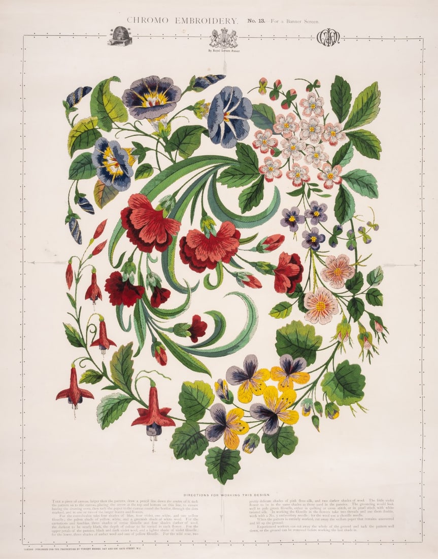 Needlework.- Briggs & Co. Patent Transferring Papers, ?first edition, Manchester, 1881 & others with: Needlework.- Briggs & Co. Patent Transferring Papers, ?first edition, 100pp. of lithographed sample designs for