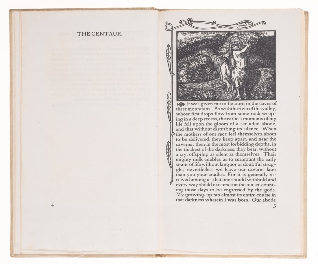 Vale Press.- Guerin (Maurice de) The Centaur and the Bacchante, translated by T. Sturge Moore, one (1 of 1)