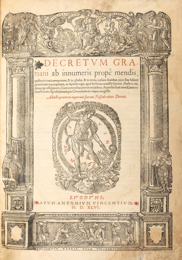 Gratianus. Decretum ab innumeris prope mendis..., Lyon, Antoine Vincent, 1546. (1 of 1)