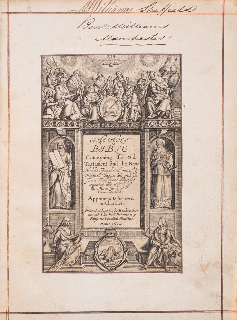 Bible, English.- Holy Bible (The) conteyning the Old Testament and the New, by Bonham Norton and (1 of 1)