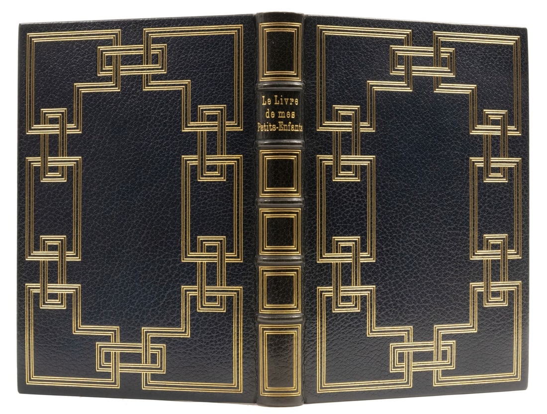 [?Cretté (Georges) for] Marius Michel, binder.- Delapalme (Émile) Le Livre de mes Petits-Enfants,: [?Cretté (Georges) for] Marius Michel, binder.- Delapalme (Émile) Le Livre de mes Petits-Enfants, first edition, wood-engraved illustrations and decorations by H.Giacomelli, with