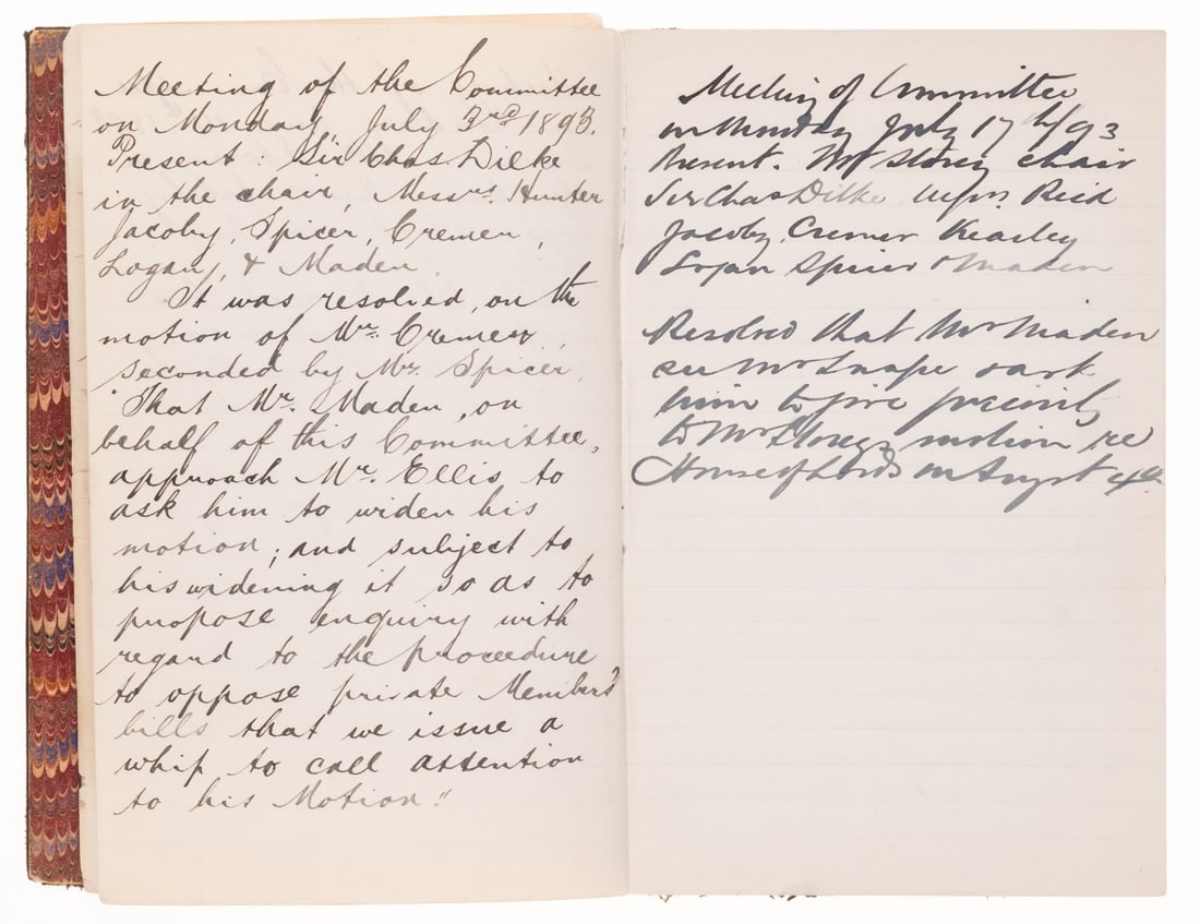 Radicalism.- Radical's notebook, manuscript, original cloth, [c. 1890s]; and a quantity of other (1 of 1)