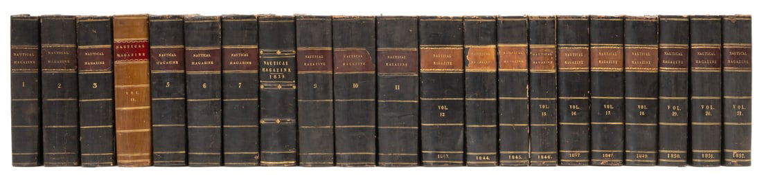 Naval & Maritime.- Nautical Magazine (The), vol..1-21 (ie 5 vol. original series and vol.6-21 (of (1 of 1)