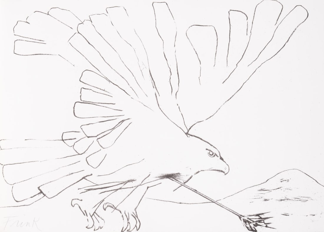 Aesop. Fables, one of 250 copies with 4 signed original lithographs by Elisabeth Frink, signed &: Aesop. Fables, number 21 of 250 copies numbered and signed by the artist on half-title and with 4 signed original litho