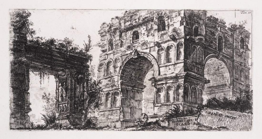 Italy.- Piranesi (Giovanni Battista) Temple of Janus (Tempio di Giano), from "Antichità Romane de' (1 of 1)