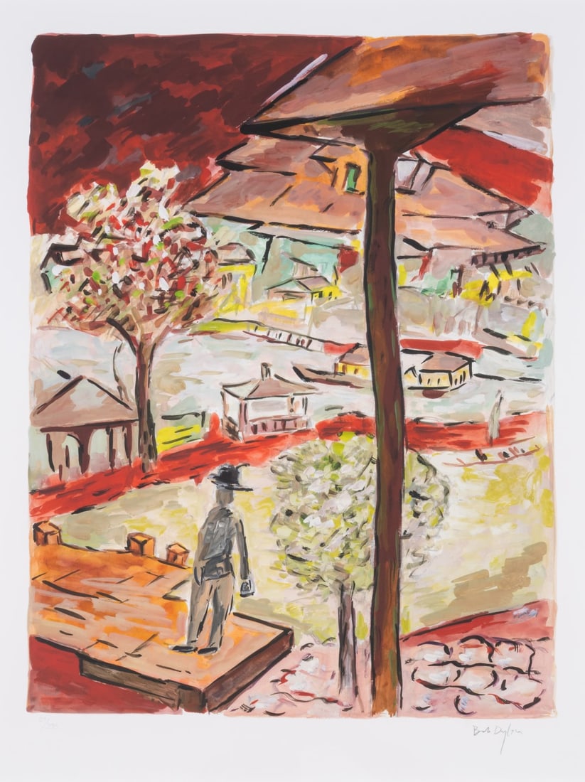 Bob Dylan (b.1941) Fisherman, from The Drawn Blank Series: Bob Dylan (b.1941) Fisherman, from The Drawn Blank SeriesDigital pigment print in colours, 2010, signed in pencil, numbered from the edition of 295, printed by GTZ Fine Art Editions, New York, publish