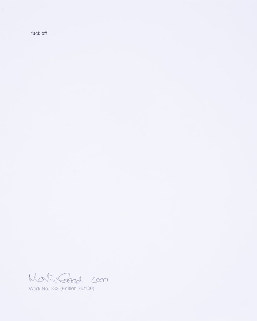 Martin Creed (b.1968) Work No. 233, from Cubitt Print Box (1 of 1)