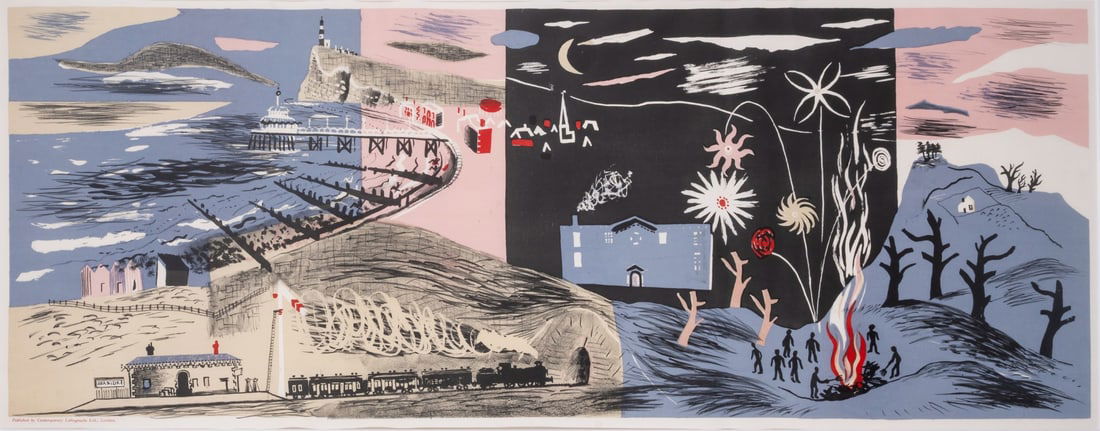 John Piper (1902-1992) Nursery Frieze II (Levinson 9): John Piper (1902-1992)Nursery Frieze II (Levinson 9)Lithograph printed in colours, 1936, printed by Waterlow and Sons, published by Contemporary Lithographs Ltd, London, on wove paper, with full margi