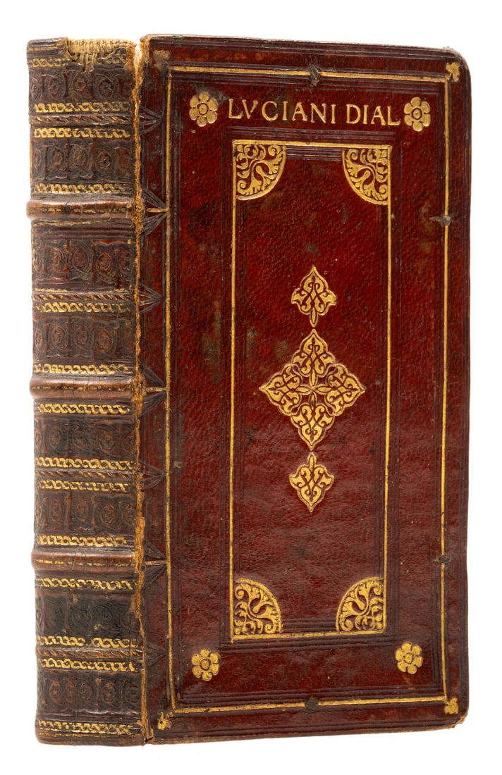 Binding.- Lucian of Samosata Opuscula Erasmo Roterodamo interprete , first Aldine edition, Venice, (1 of 1)