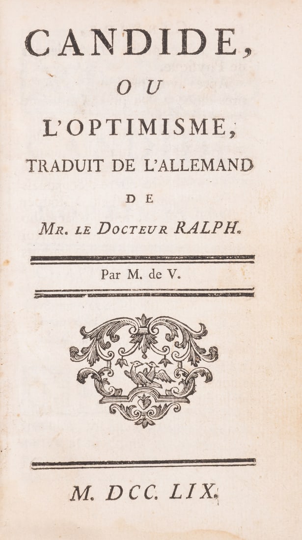 Voltaire (François Marie Arouet de) Candide, ou l'Optimisme, Traduit de l'allemand par Mr. le (1 of 1)